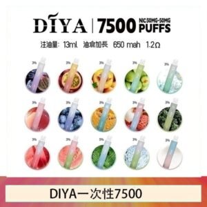 DIYA叮啞拋棄式7500 Puffs一次性電子煙3%
